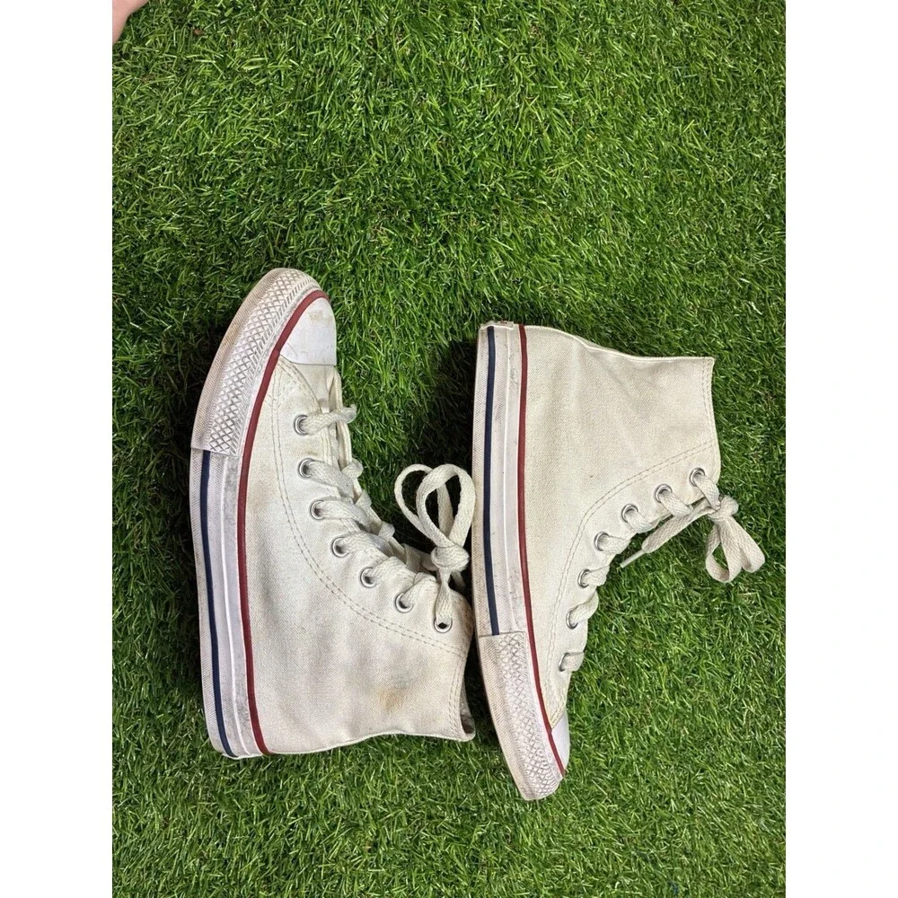 Converse Chuck Taylor All Star High Top Sneakers White Canvas Youth Size 2